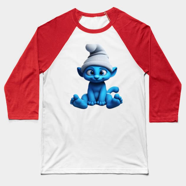 Smurf cat meme Baseball T-Shirt by Fashionkiller1